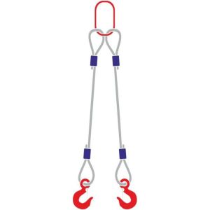 Строп канатный 2СК,  с 2 крюками 1,25Т x 3М